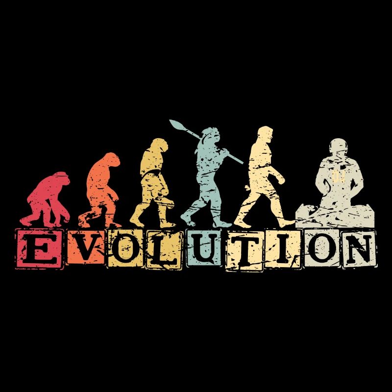 Evolution de l’homme DJ Techno Vinyle Rétro Vintage