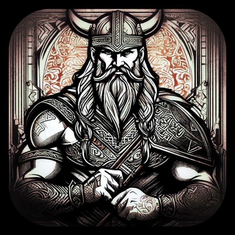 Fier guerrier viking germanique