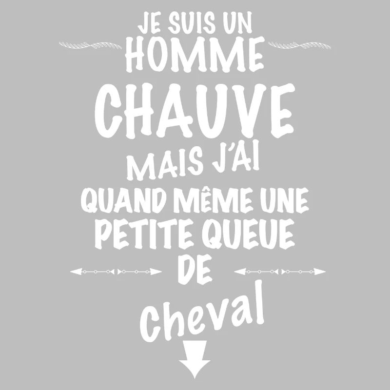 Chauve content de sa petite queue de cheval