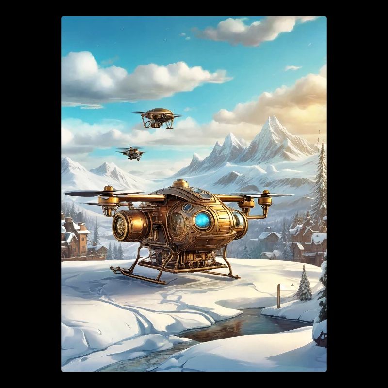 Steampunk Winter Landscape Drone 1.6