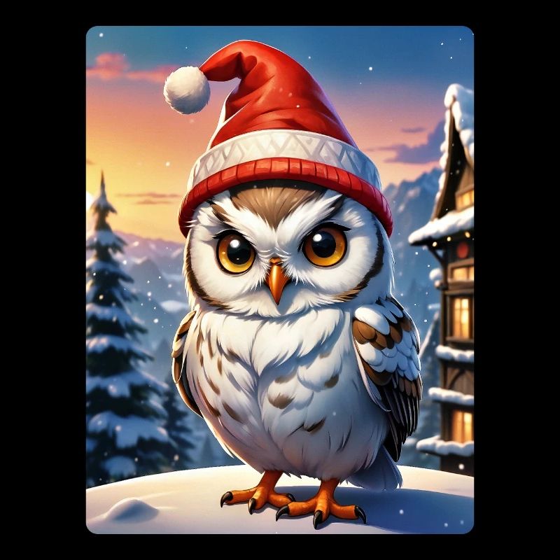 Anime Winterlandschaft Eule 1.2