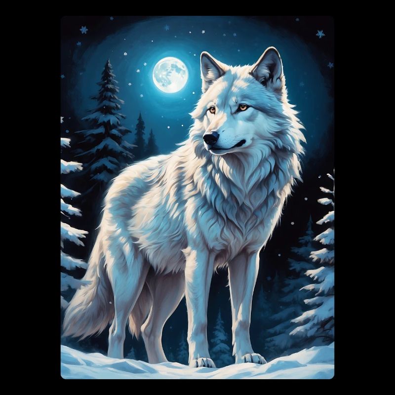 Winterlandschaft Wolf 1.8