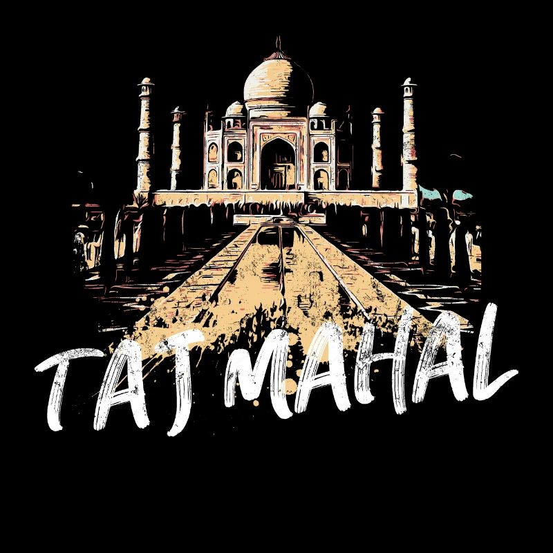Illustration Taj Mahal, eine der Ikonen Indiens