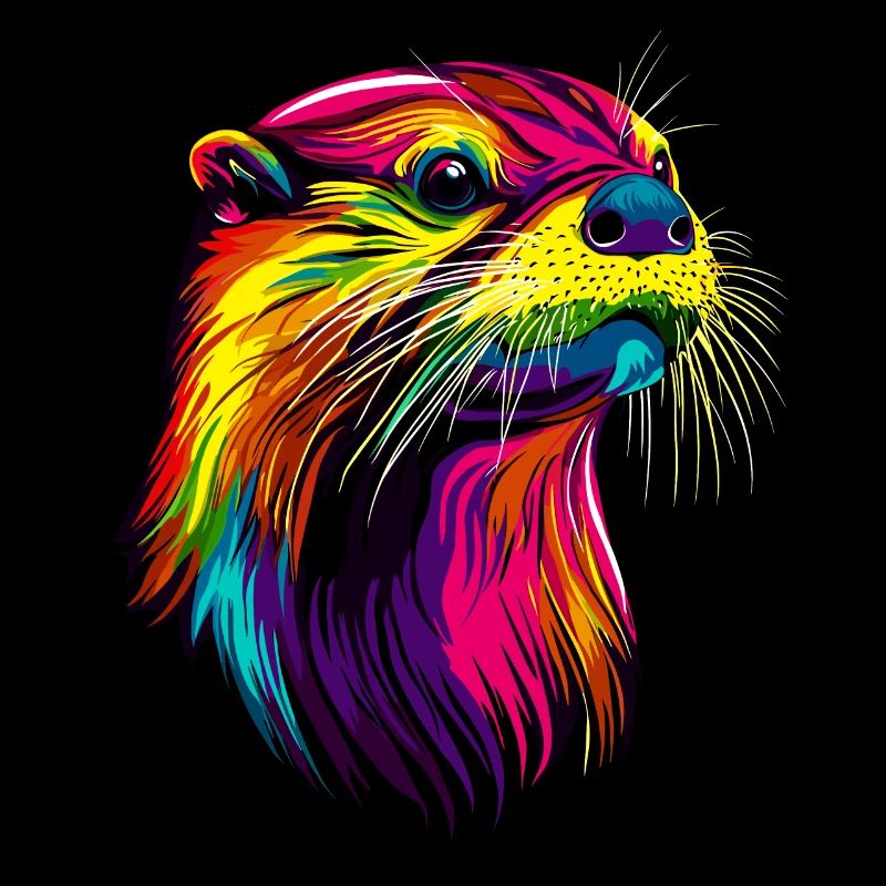 Otter Bunt Regenbogen Seeotter Marder Süße Otter