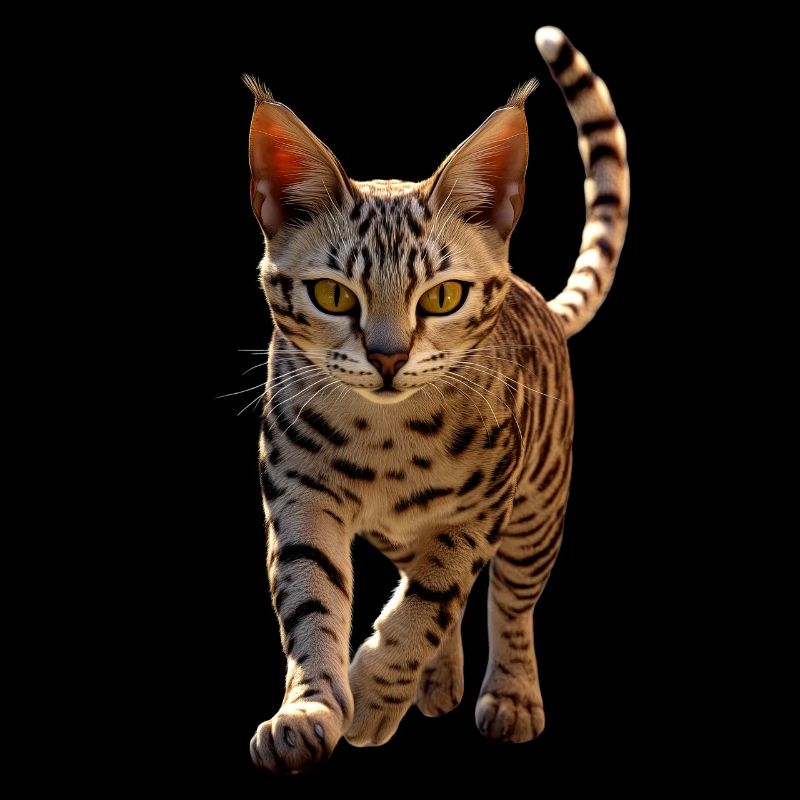 Savannah Chat Chat Maman Mignon Serval Léopard Chats