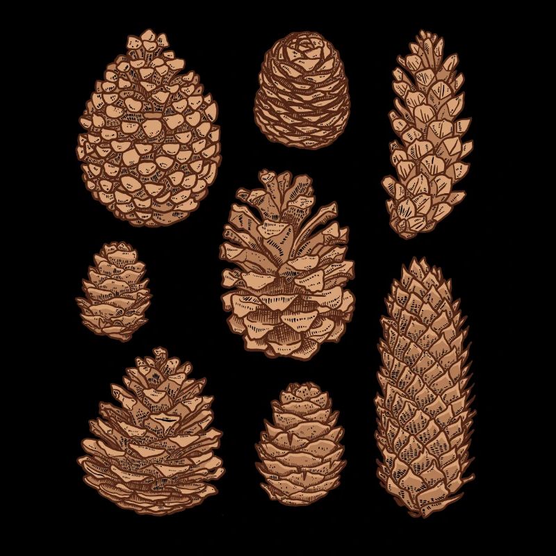 Cones pine cones pine cones spruce cones