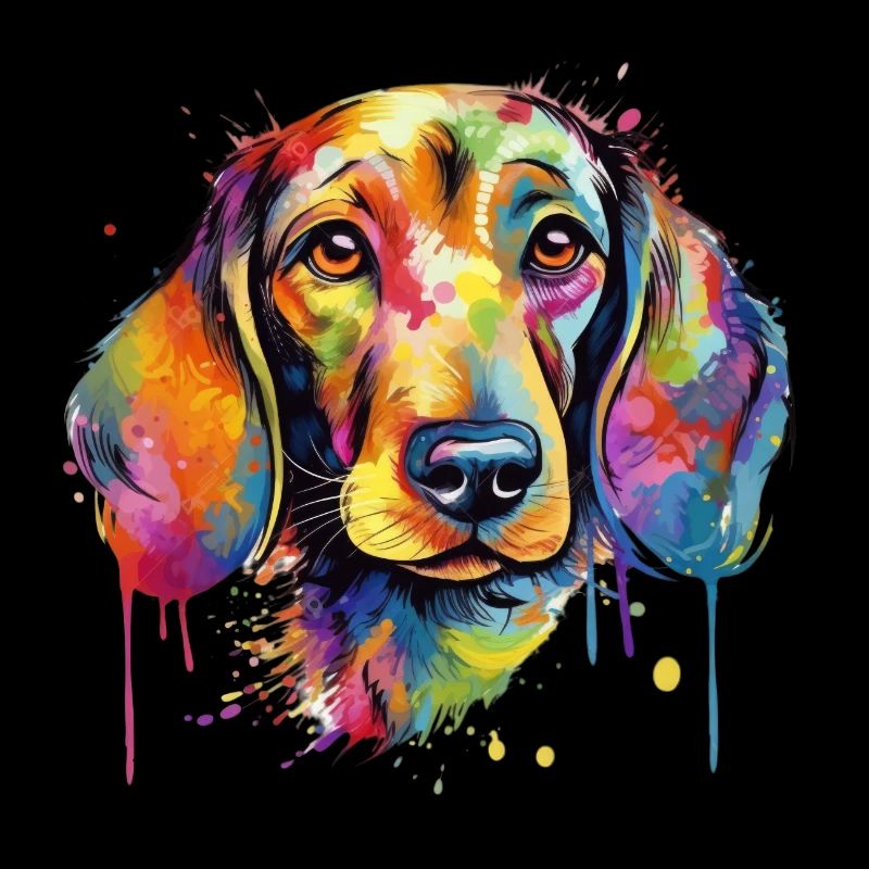 Cool chien teckel coloré