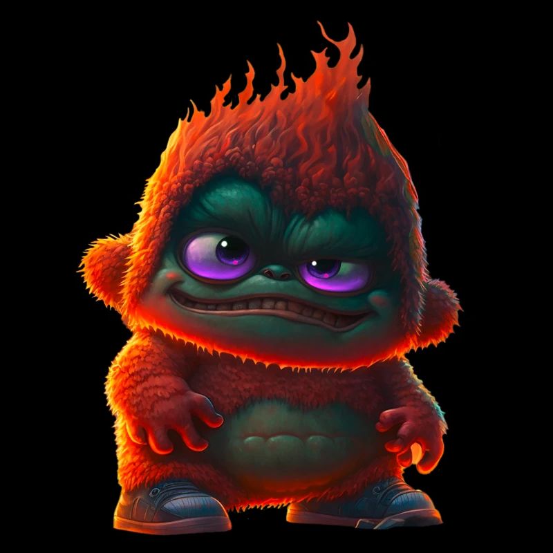 Feuer Monster Äffchen