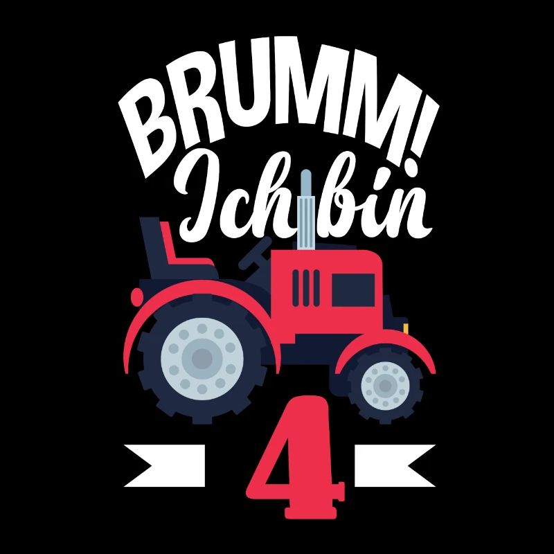 4. Geburtstag Traktor 4 Jahre Geburtstagsshirt