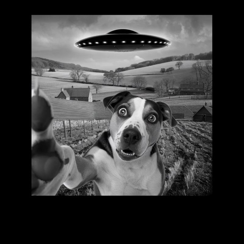 Alien Encounter Dog Selfie