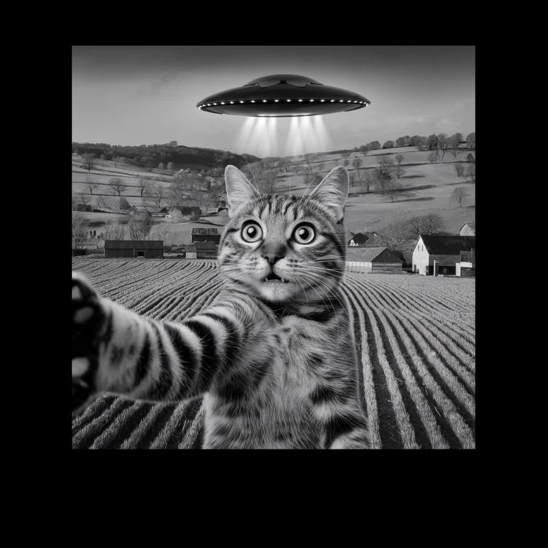 Alien-Begegnung Katze Selfie