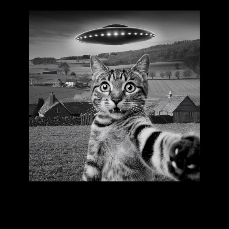 Alien Encounter Cat Selfie