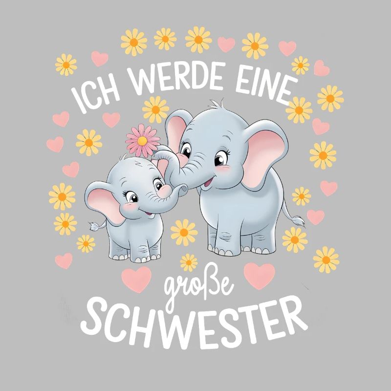 Ich werde eine große Schwester Elefant