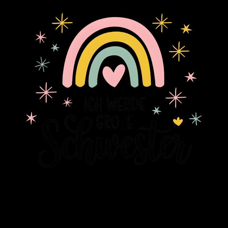 Ich Werde Große Schwester Regenbogen Boho