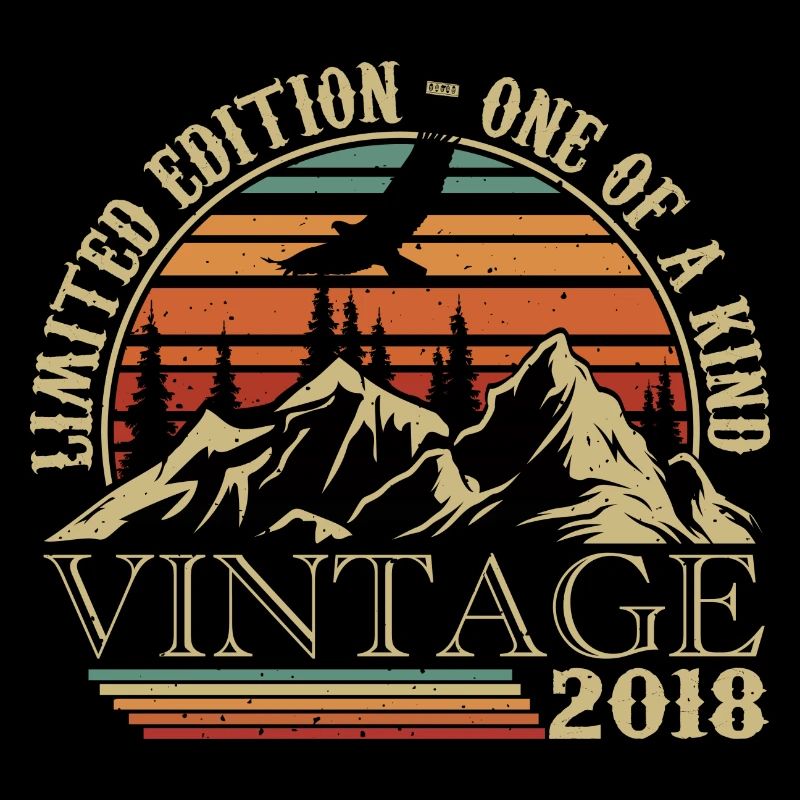 2018 Vintage Retro 2018 Jubiläumsgeschenk