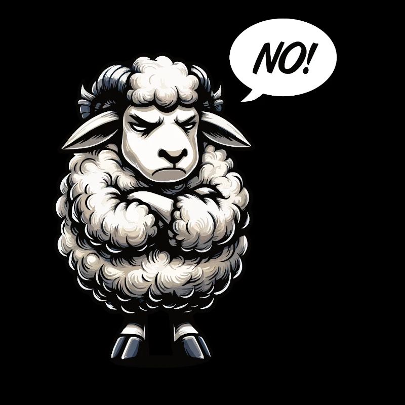 No Schaf Schafe Schäfer Schafhalter Schafbock