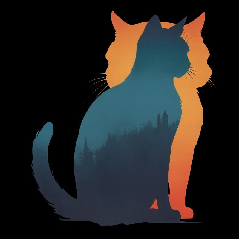 Shadow Play: Cat in the Forest