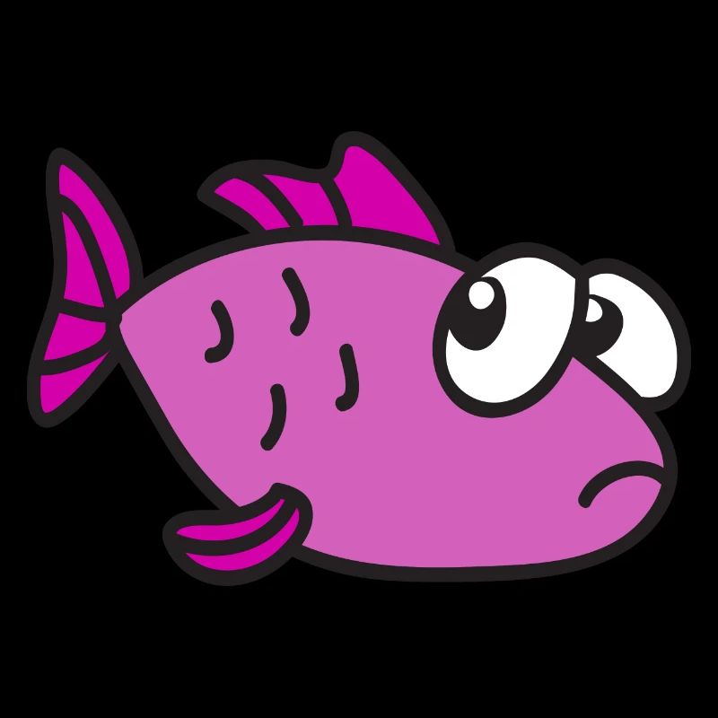 Funny cute cool fish