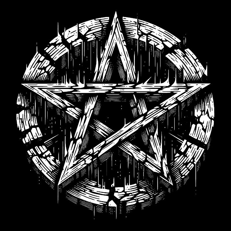 Torn Pentagram Occult Sign