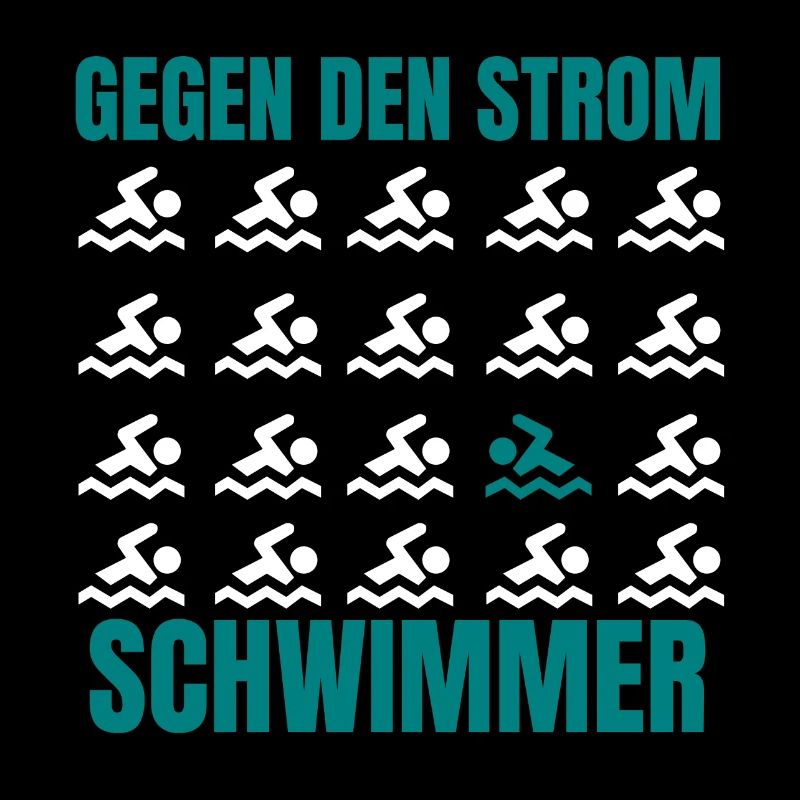 Gegen den Strom Schwimmer rebell Protest Anti