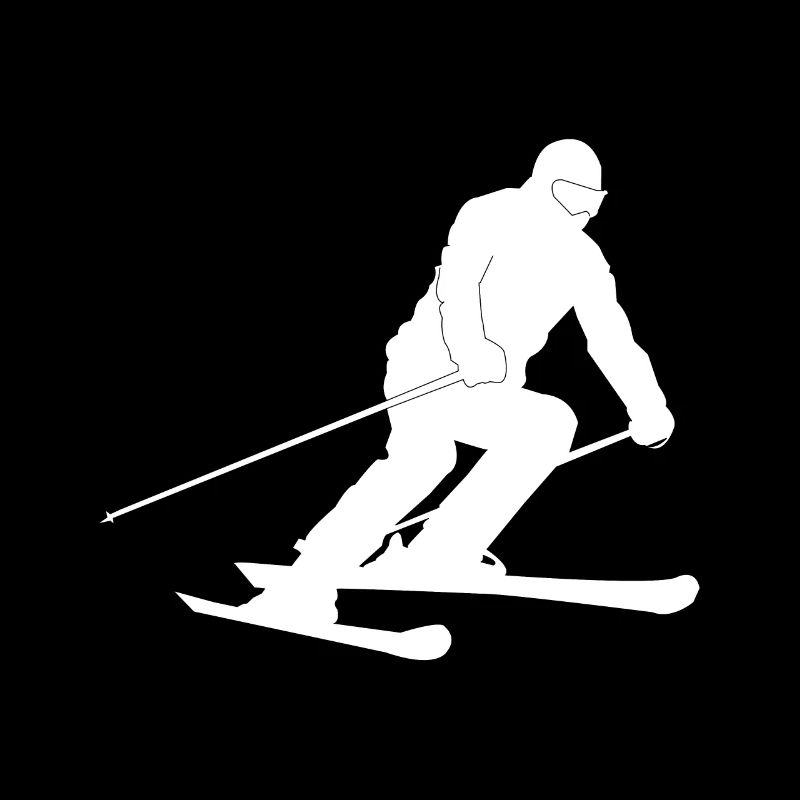 Skifahrer Silhouette