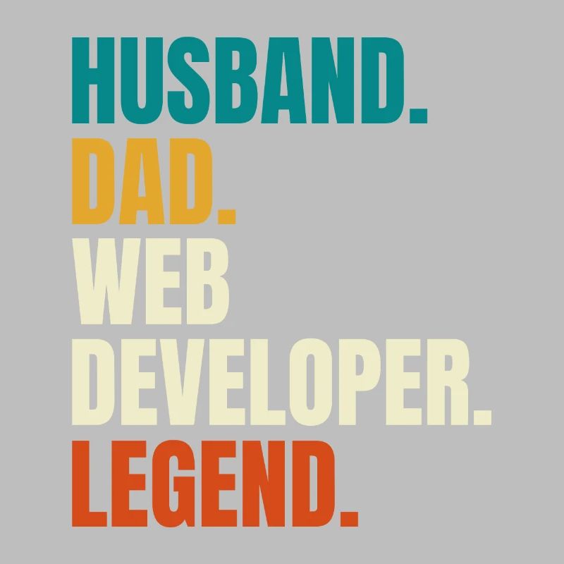 Husband Dad Web Developer Legend Retro