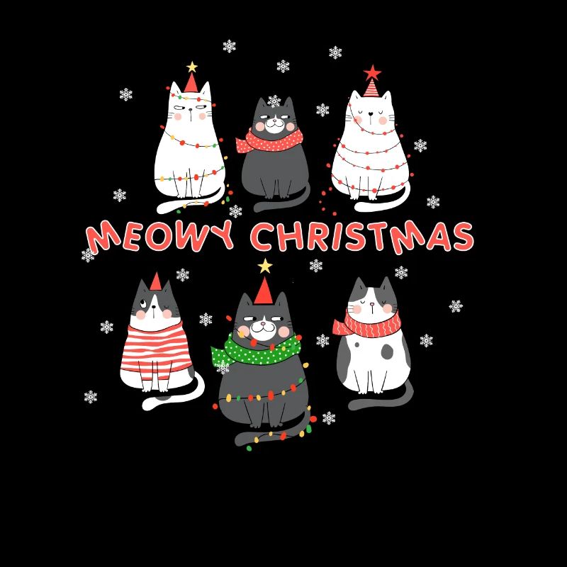 Mignon Chats Chaton Tenue de Noël