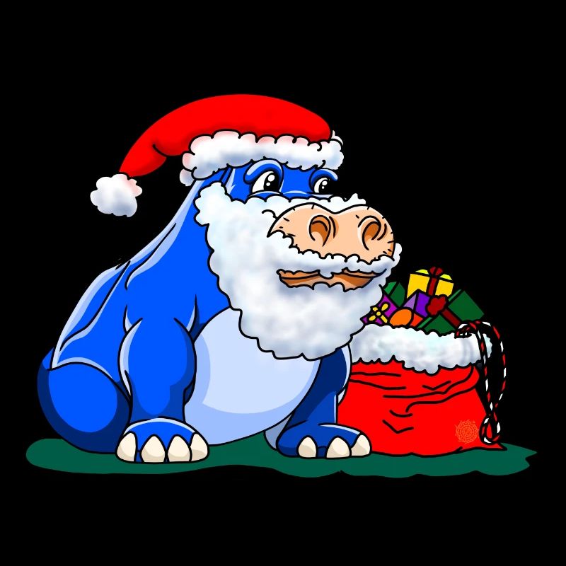 Weihnachtsmann Nilpferd