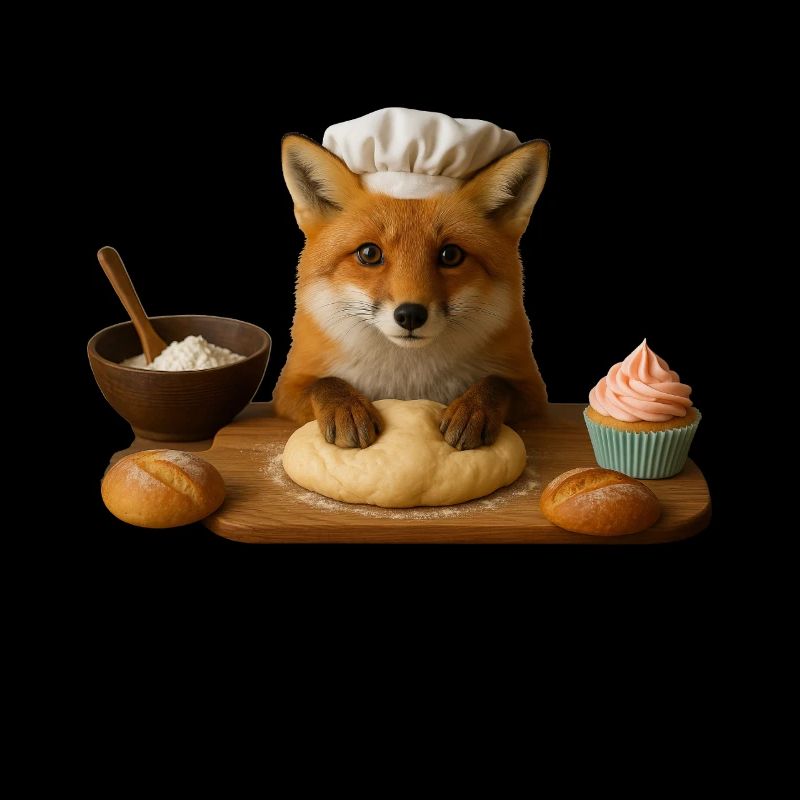 Fox Baking Cake Bread