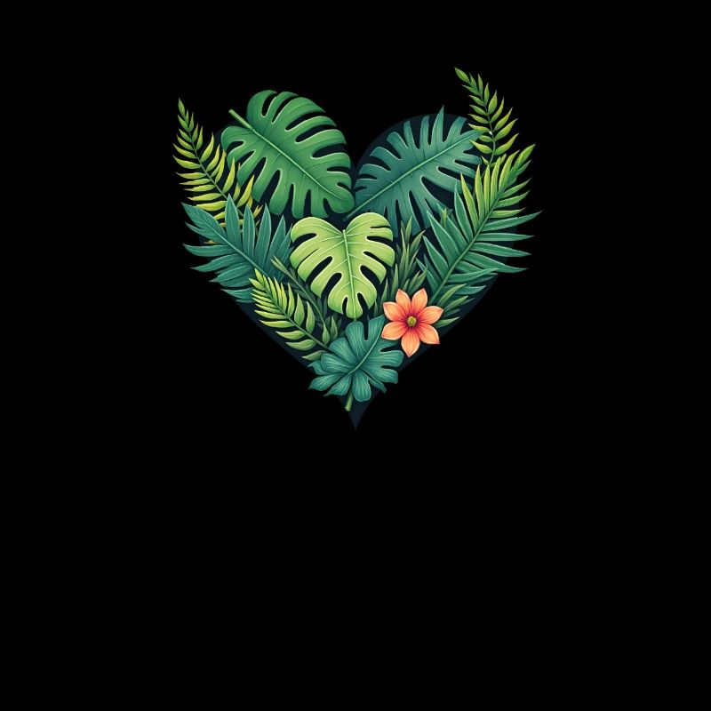 Tropical Heart Foliage Bloom