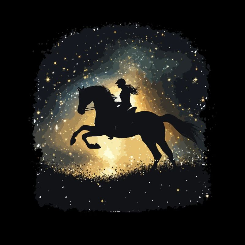 Balade à cheval de nuit