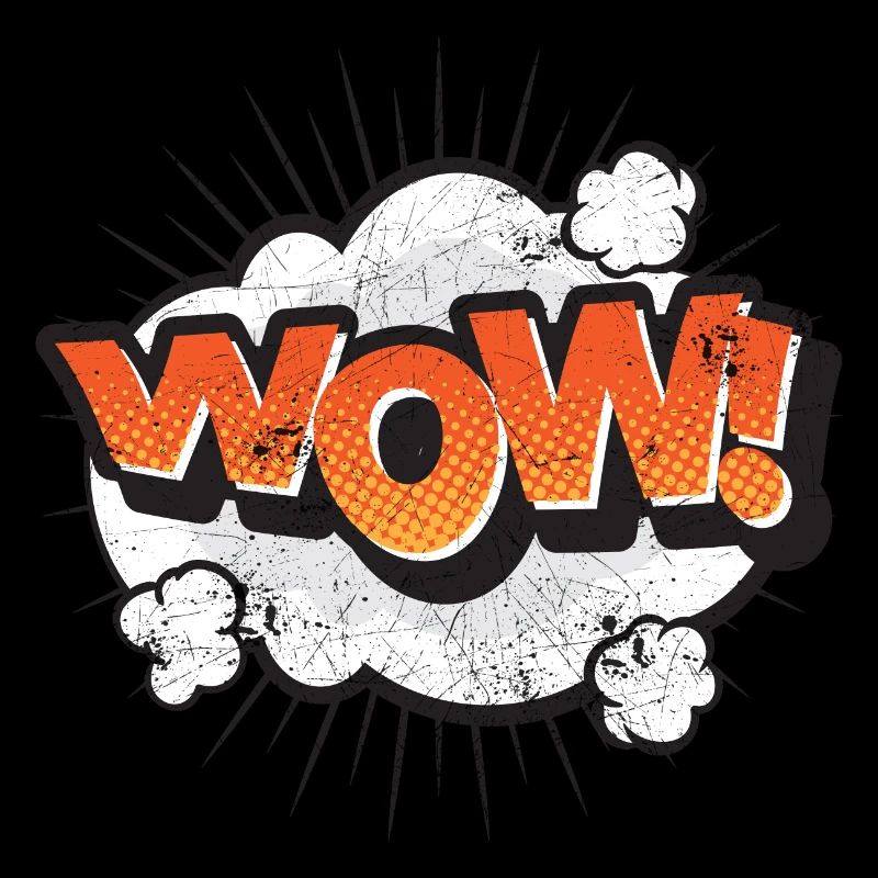 WOW COMIC COMICSTYLE GRAFFITI 80s MOTIF CADEAU