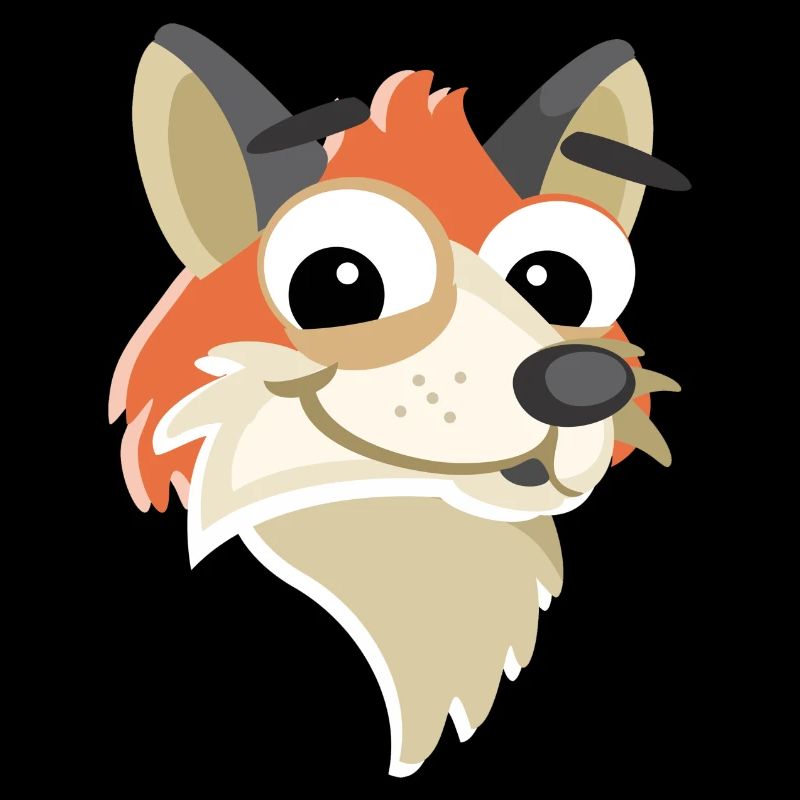 Visage de tête de renard