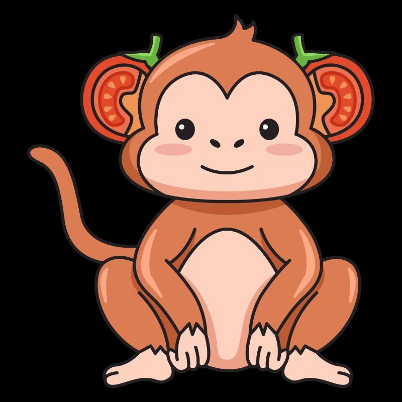Monkey Tomato Design for Monkey Lovers