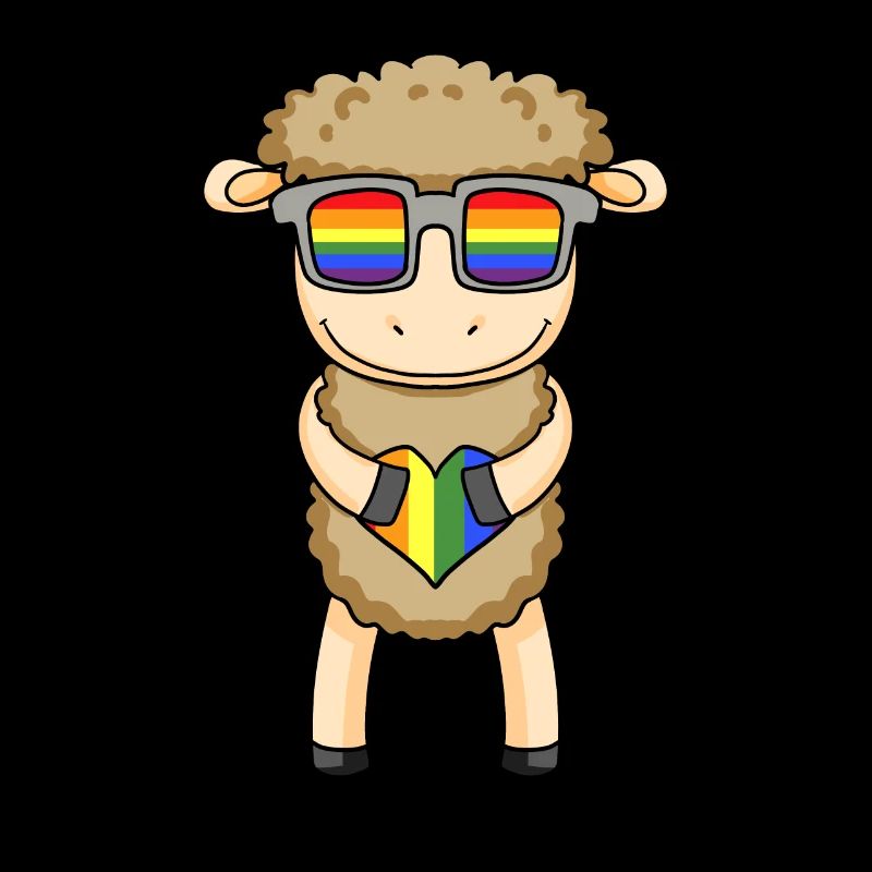 LGBT Tier Schaf Regenbogen Hausschaf