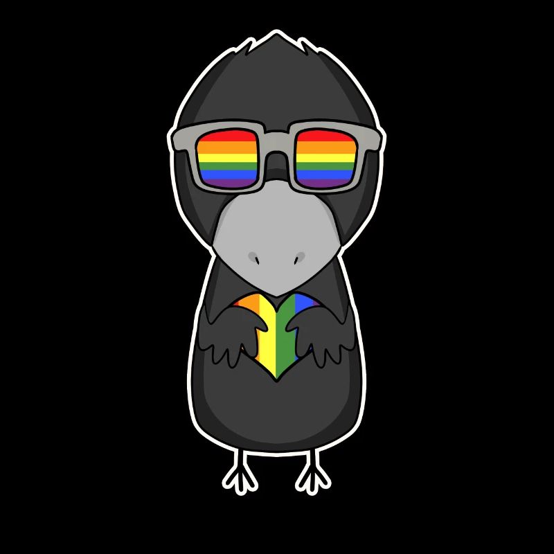 LGBT Animal Crow Rainbow