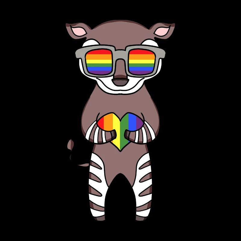 LGBT Animal Okapi Rainbow