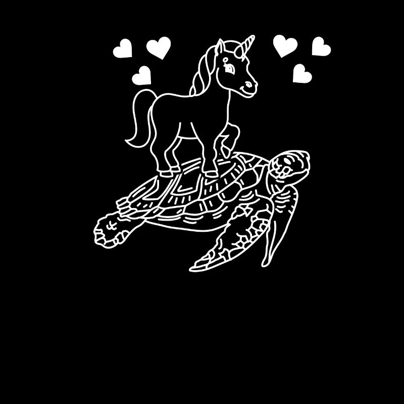Schildkröte Einhorn Glückliches Einhorn Niedlicher