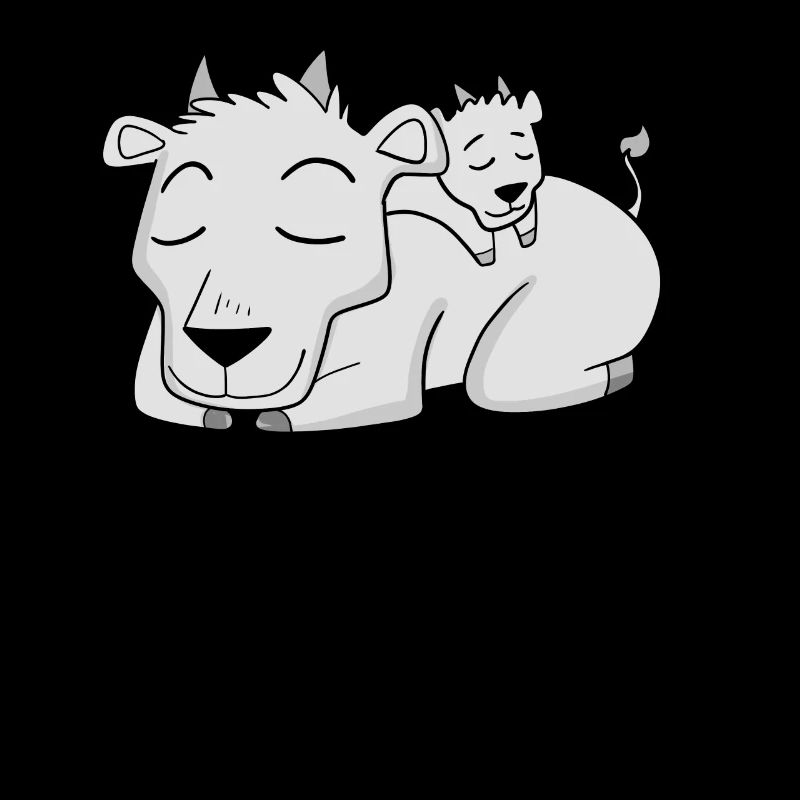 Chèvre avec bébé chèvre - Famille