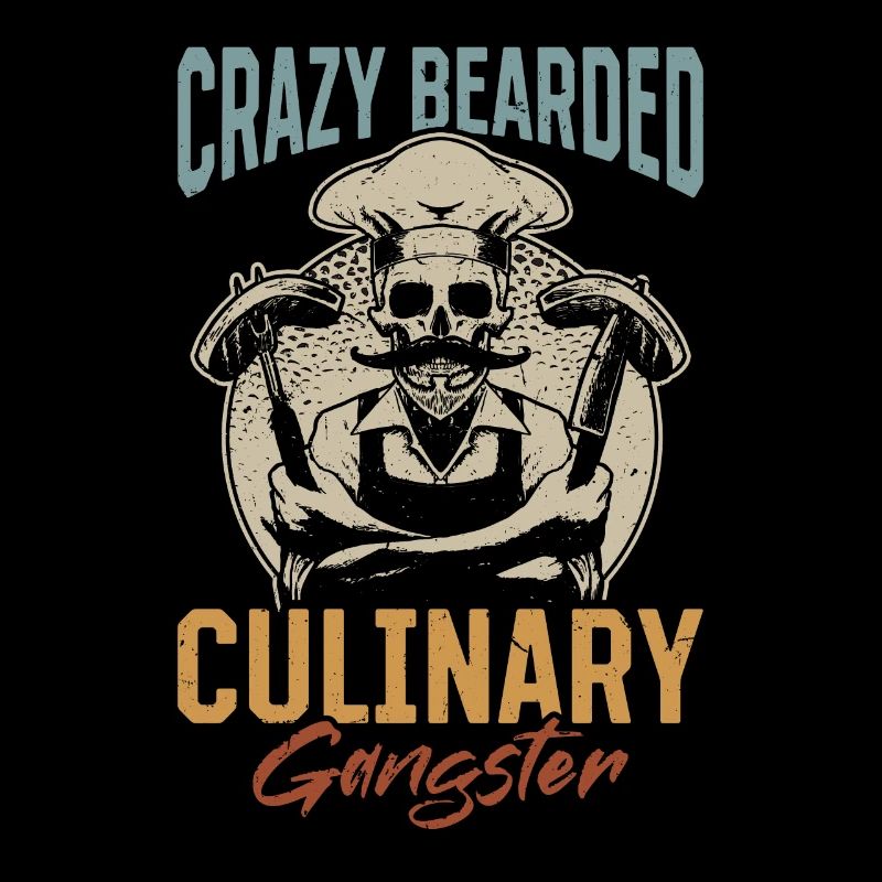 Crazy Bearded Culinary Gangster Culinary Man Grill
