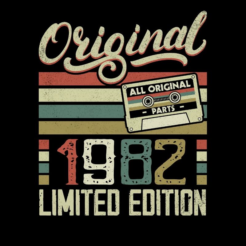 Vintage 1982 Cadeau D'anniversaire Rétro 1982