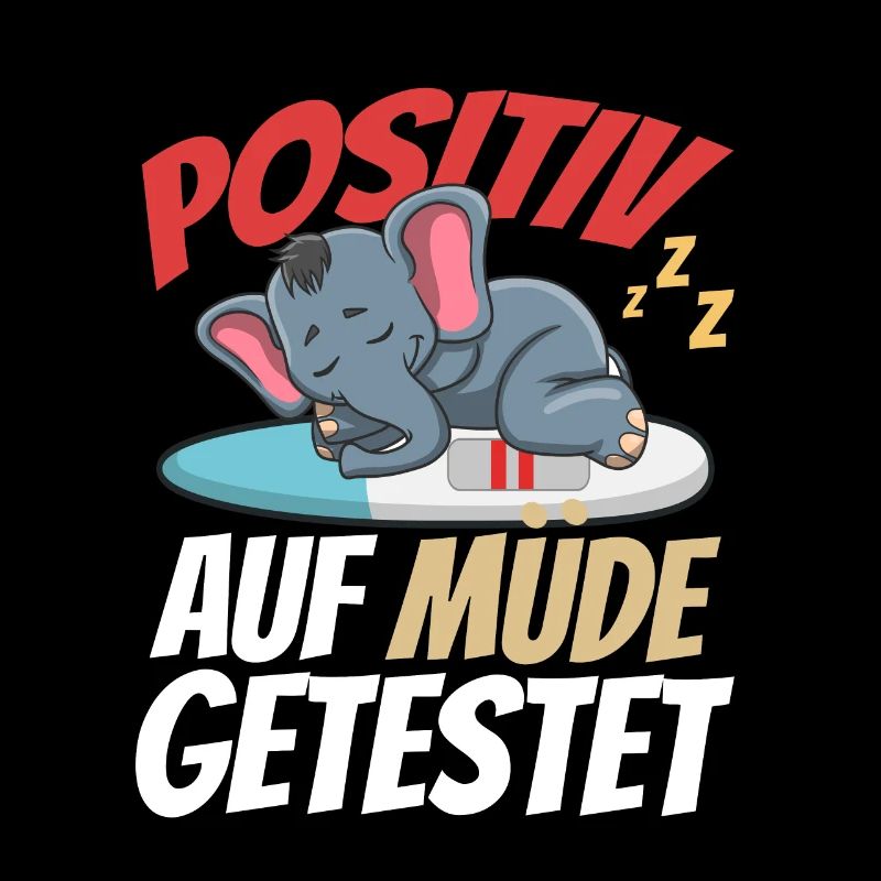 Positiv Auf Müde Getestet Elefant