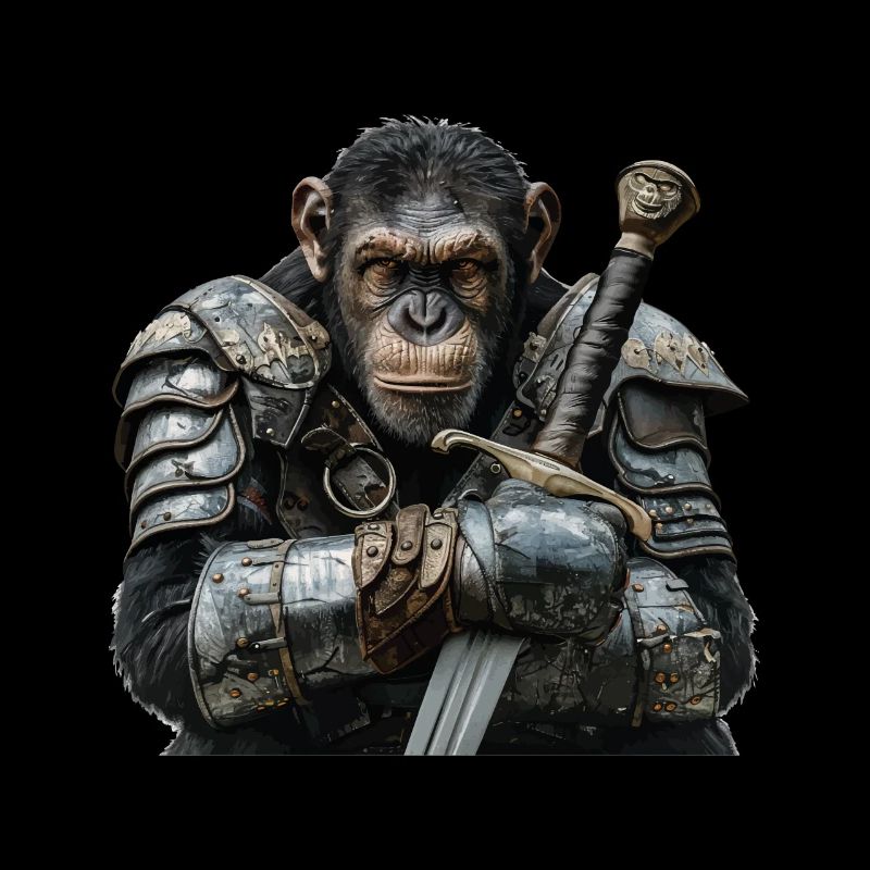 Chimpanse Ritter Mittelalter