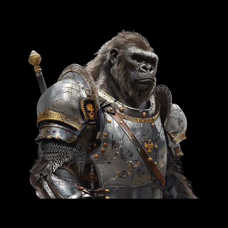 Gorilla Ritter Mittelalter