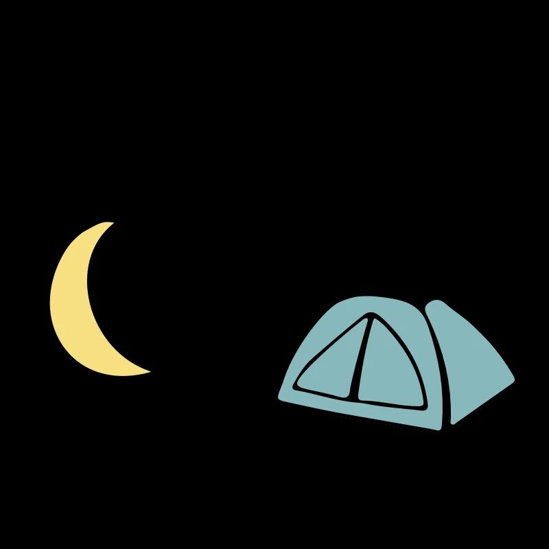 NIGHT CAMP CAMP NIGHT CAMPING STAR TENT MOTIF
