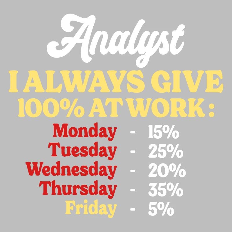100% Au Travail Citation Drôle Analyste