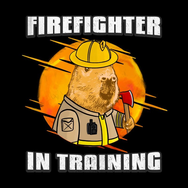 Firefighter in training