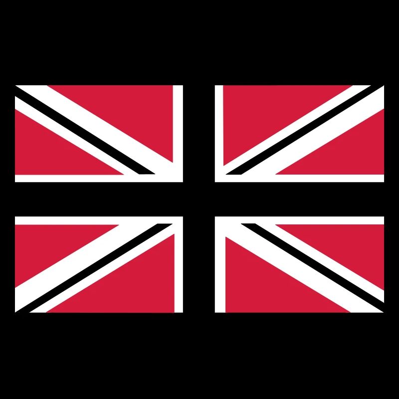 Union Jack | noir-blanc-rouge | bannière | drapeau