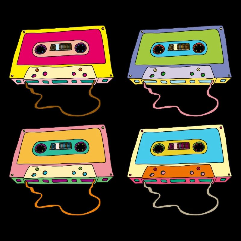 Cassette Compact Cassette Magnétique Bande rétro