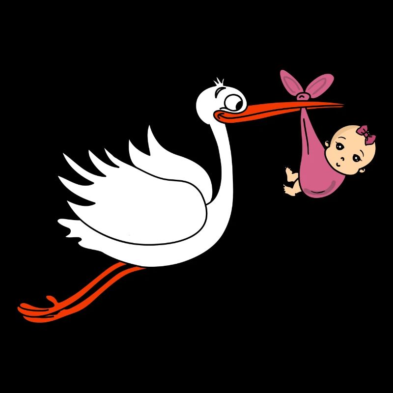 Storch Mädchen Junge Babies Schwanger